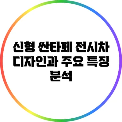 신형 싼타페 전시차 디자인과 주요 특징 분석