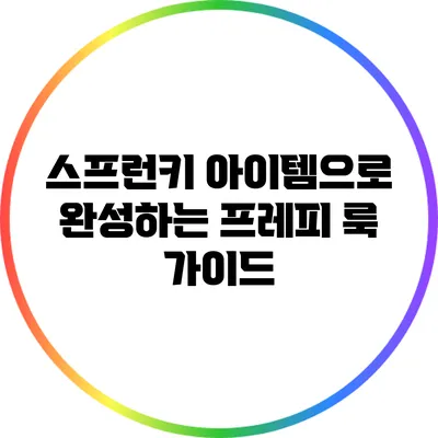 스프런키 아이템으로 완성하는 프레피 룩 가이드