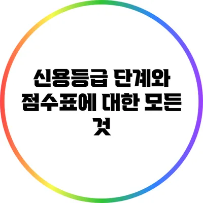신용등급 단계와 점수표에 대한 모든 것
