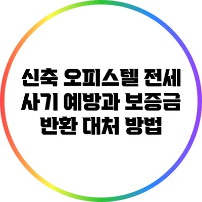 신축 오피스텔 전세 사기 예방과 보증금 반환 대처 방법