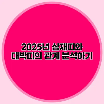 2025년 삼재띠와 대박띠의 관계 분석하기