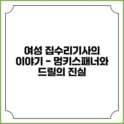 여성 집수리기사의 이야기 - 멍키스패너와 드릴의 진실