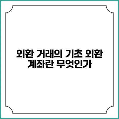 외환 거래의 기초: 외환 계좌란 무엇인가?