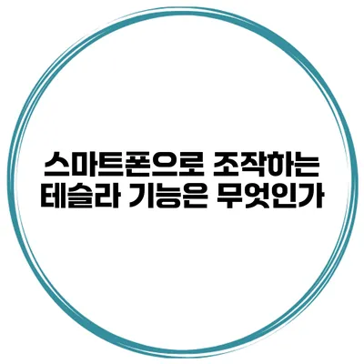 스마트폰으로 조작하는 테슬라 기능은 무엇인가?