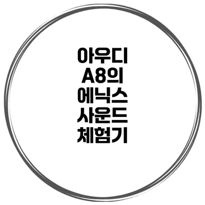 아우디 A8의 에닉스 사운드 체험기
