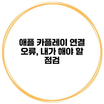 애플 카플레이 연결 오류, 내가 해야 할 점검
