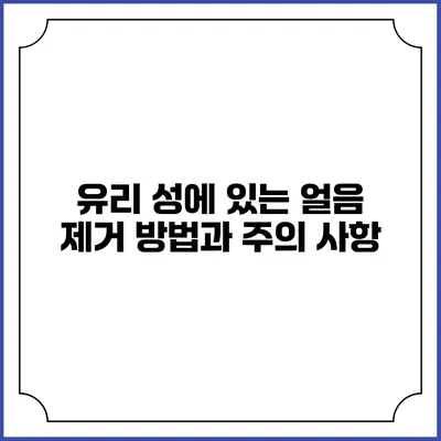 유리 성에 있는 얼음 제거 방법과 주의 사항
